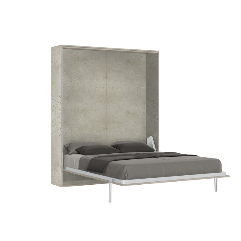 Letto Matrimoniale a Scomparsa Salvaspazio Kentaro H210,5 Cashmere Grigio-1