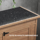 Armadio da Giardino con Ripiano 75x56x117cm in Legno Marrone-5