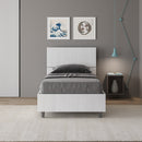 Letto Singolo Testata Inclinata Demas Bianco Frassino Varie Misure-2