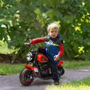 Moto Elettrica per Bambini 18-36 Mesi con Rotelle e Fanale 76x42x57 cm Rosso e Nero-2