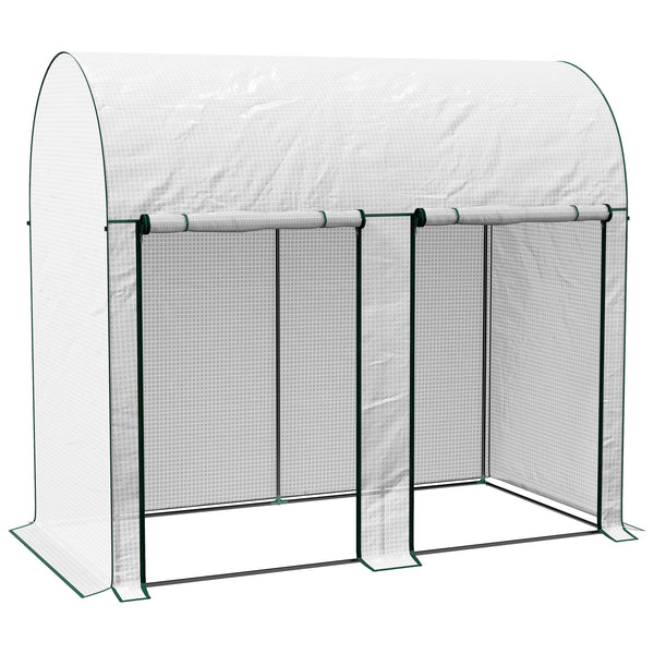 Serra da Giardino 2 m² 200x100x178 cm 2 Porte Avvolgibili Copertura in PE Bianco online