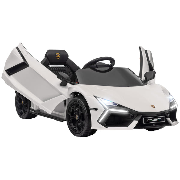 Macchina Elettrica per Bambini Licenza Lamborghini Revuelto 12V Guida Manuale e Telecomando Bianco prezzo