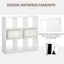 Mobile Libreria Portaoggetti a 3 Livelli e 8 Ripiani Totali 97,5x30x100 cm in MDF Bianco-4