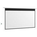 Telo per Proiettore 120" 16:9 Motorizzato con Telecomando Fissaggio a Muro e Soffitto Bianco-1