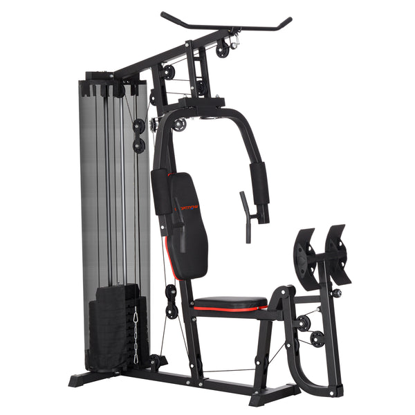 Stazione Fitness Multifunzione con 45 kg di Pesi 160x108x200 cm Nero acquista