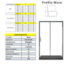 Porta Parete Doccia 1 anta Scorrevoli con Profili Neri in Cristallo trasparente 6mm H195 Bonussi Sole Varie Misure-4