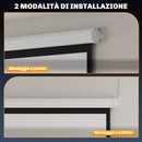 Telo Proiettore 85" Formato 1:1 con Telecomando 176,5x8x176,5 cm Bianco -8