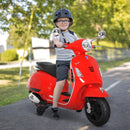 Moto Elettrica per Bambini Design Vespa 6V Rosso  -2