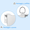 Telo per Proiettore 120" 16:9 Motorizzato con Telecomando Fissaggio a Muro e Soffitto Bianco-7