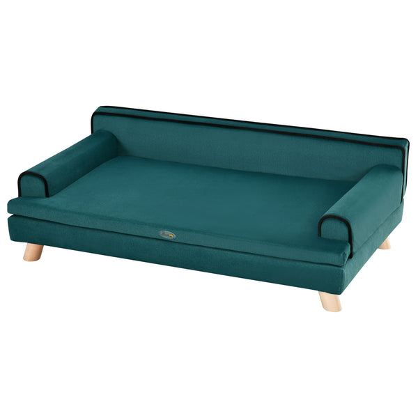 Cuccia Divano per Cani Grandi Sfoderabile e Lavabile 100x62x32 cm Verde sconto