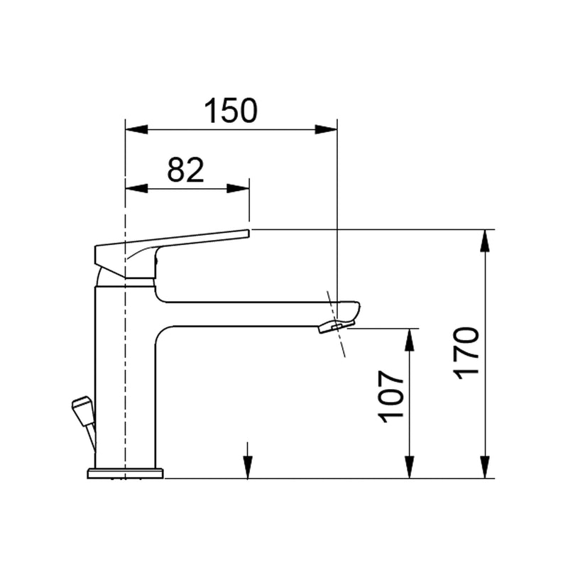 Rubinetto Miscelatore Monocomando Lavabo Bocca Lunga in Ottone Bonussi Orleans Cromato-3