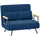 Divano Letto Schienale Regolabile 102x73x81 cm in Velluto Blu