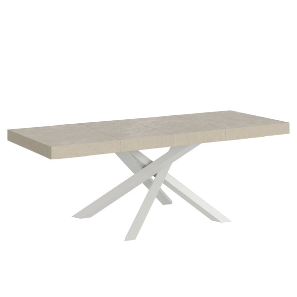 Tavolo Allungabile 160-264x90x77 cm Volantis Premium Cashmere Telaio Bianco prezzo