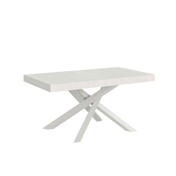 Tavolo Allungabile 180-440x90x77 cm Volantis Premium Bianco Frassino Telaio Bianco acquista