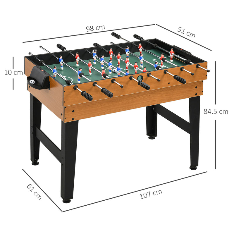 Tavolo Multi Gioco 4 in 1 Calcio Balilla Biliardo Ping Pong e Hockey da Tavolo 107x61x84,5 cm   -3