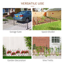 Recinzione per Giardino Estensibile Autoportante 52-405 cm in Acciaio e Alluminio Marrone scuro-4