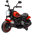 Moto Elettrica per Bambini 18-36 Mesi con Rotelle e Fanale 76x42x57 cm Rosso e Nero-1