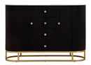 Mobile Montpellier Nero 120x40x85 cm in Ferro Legno -2