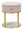 Comodino Montpellier Rosa Ø 42x48 cm in Ferro Legno