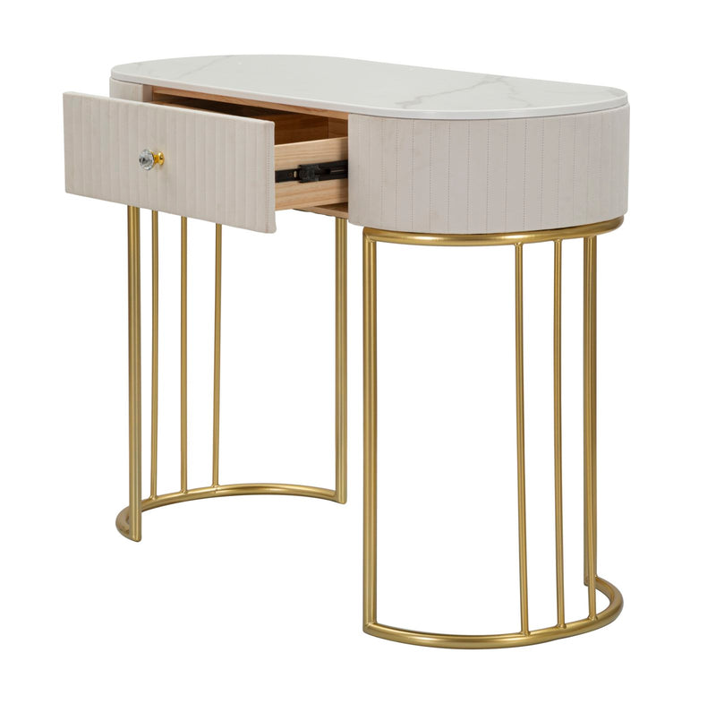 Console Montpellier Crema 100x40x75 cm in Ferro Legno -3