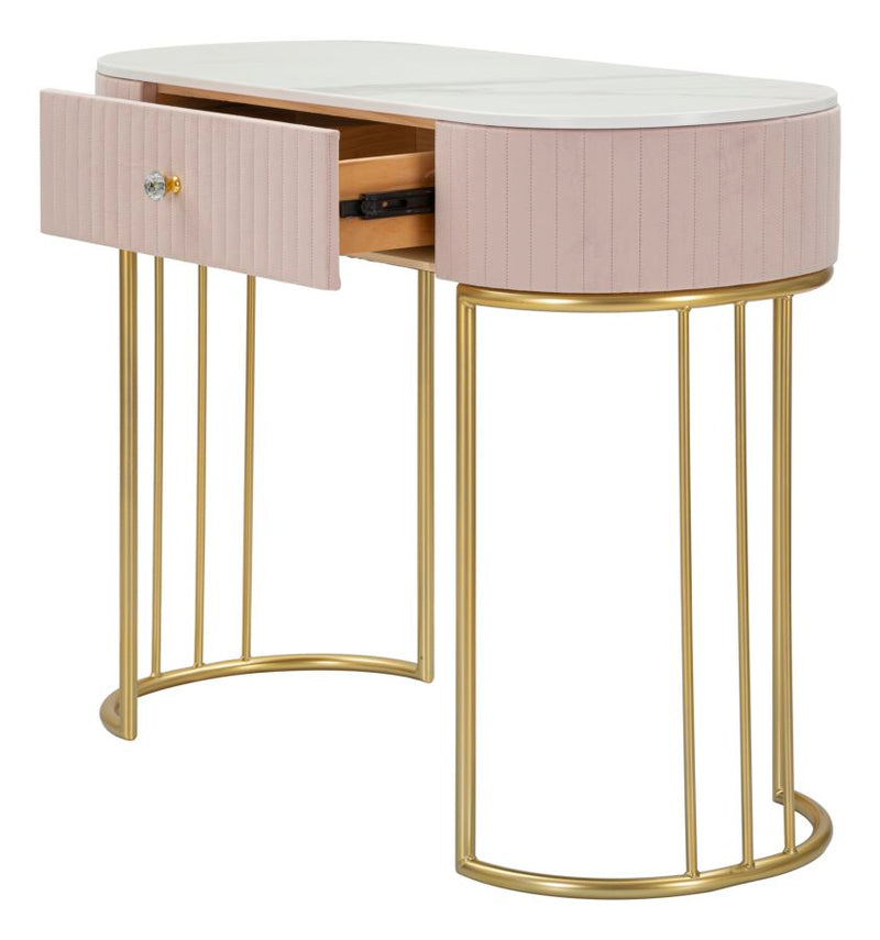 Console Montpellier Rosa 100x40x75 cm in Ferro Legno -3