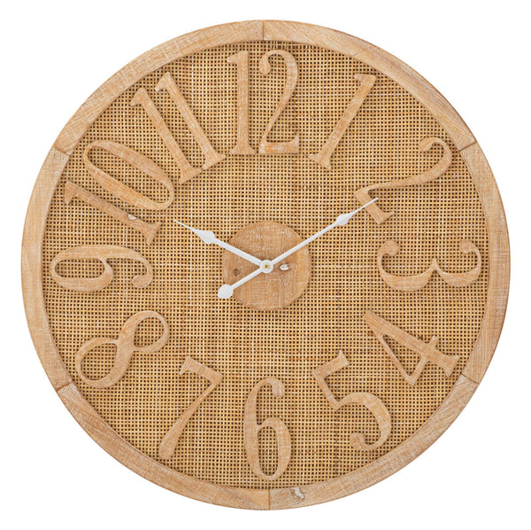 online Orologio da Muro Boho Ø 60x4,5 cm in Rattan