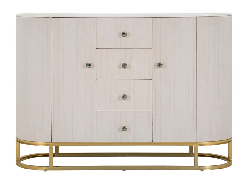 Mobile Montpellier Crema 120x40x85 cm in Ferro Legno -2