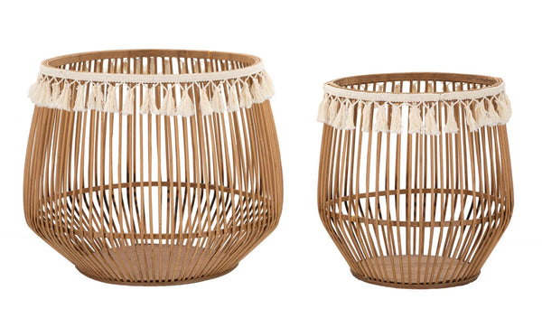 acquista Set 2 Cestoni Fuji Ø 47x39,5-34x36,5 cm in Rattan