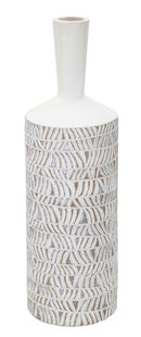 Vaso Nairobi Bottle 15x49,5x15 cm in Poliresina Bianco-1