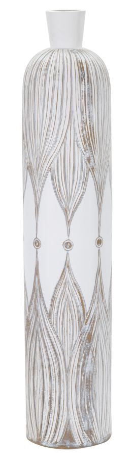Vase Athènes 15,5x74x15,5 cm en polyrésine blanche online