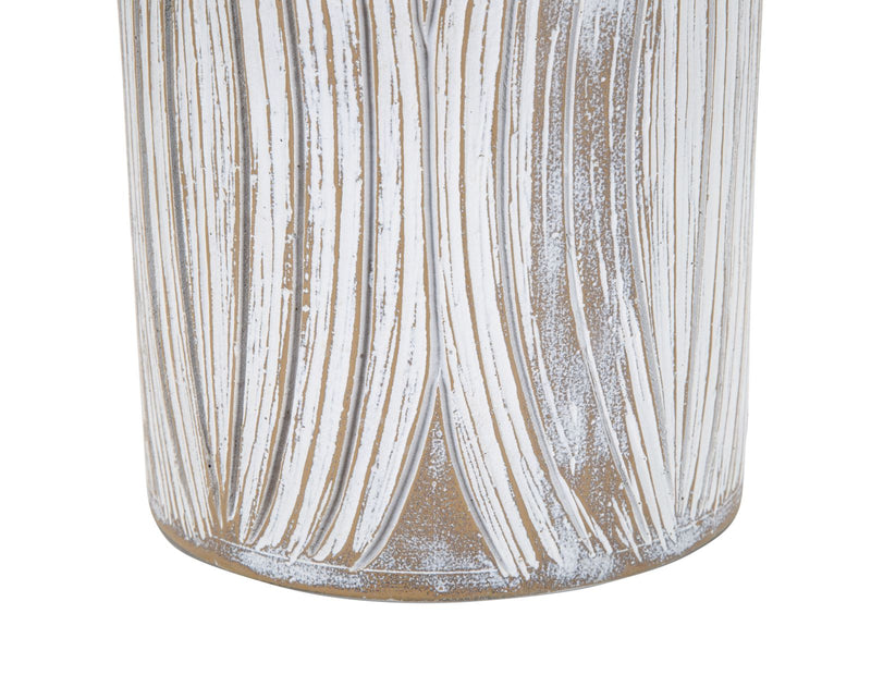 Vaso Atene 15,5x74x15,5 cm in Poliresina Bianco-4