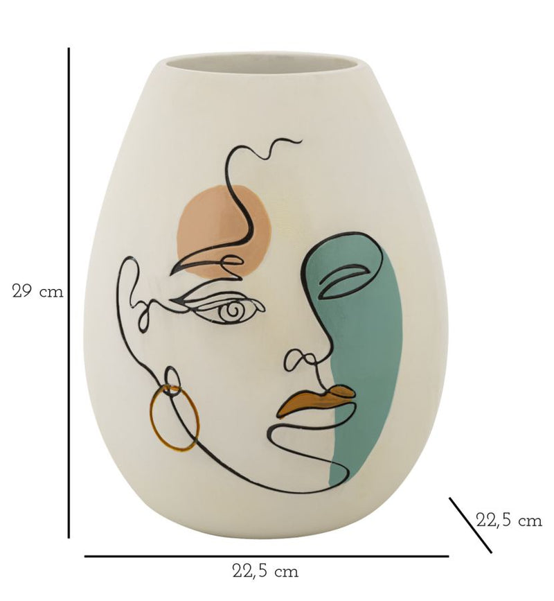 Vaso 22,5x29x22,5 cm in Poliresina Multicolor-6