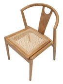 Set 2 Sedie Japan 56x76x53 cm in Legno e Rattan Marrone-2