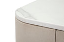 Console Fissa 2 Cassetti Beauty 70x80x40 cm in Legno MDF e Metallo Crema/Oro-7