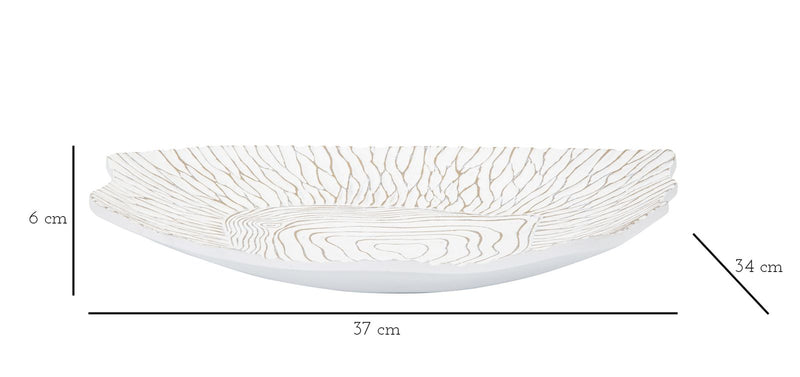 Piatto Svuota Tasche 37x6x34 cm in Poliresina Bianco-7