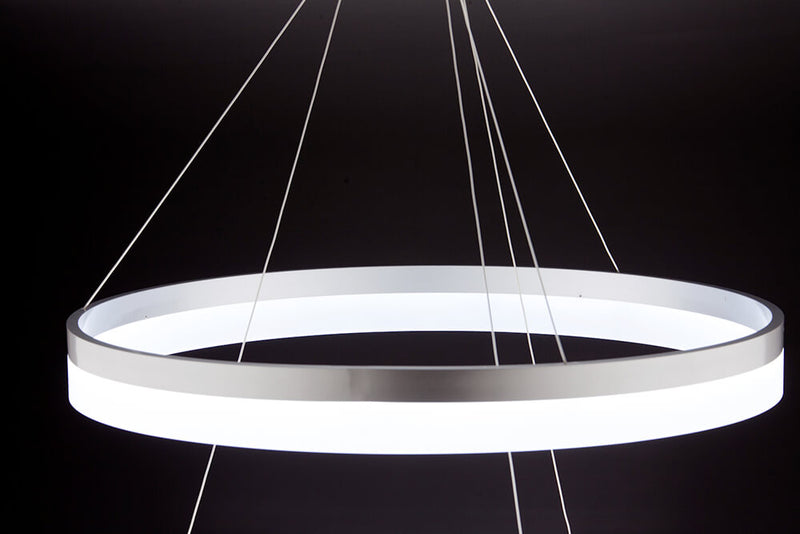 Lampadario a Sospensione 2 Anelli LED 40x40cm Zaghi Circle-8