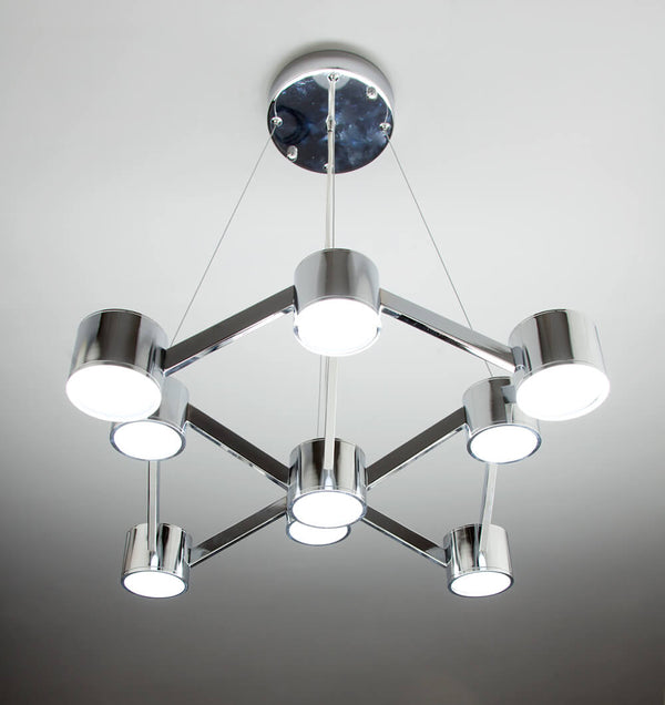 Suspension Lustre 9 LED 44x44cm Zaghi Mech online