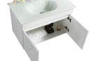 Mobile Bagno Sospeso 70 cm in PVC con Specchiera Vorich Easy Bianco-4