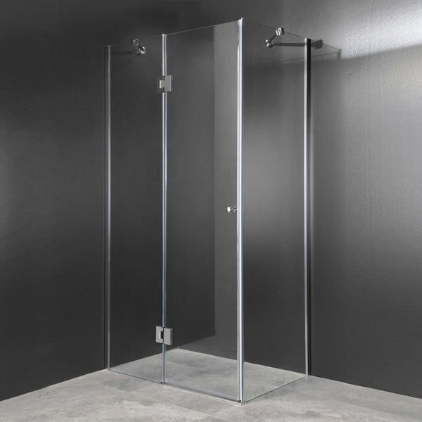 Cabine de Douche d'Angle 80x120 cm 1 Porte Battante en Cristal Transparent 8mm H200 Vorich Lux Côté Gauche prezzo