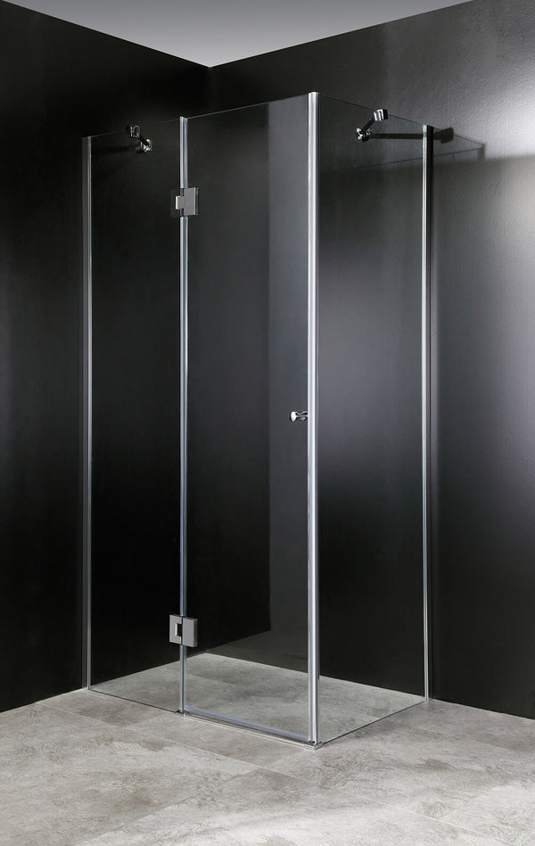 Cabine de douche d'angle 1 porte battante en cristal transparent 8mm H200cm droite/gauche Vorich Lux Différentes tailles acquista