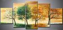 Quadro Moderno Dipinto a Mano Oli su Tela 150 Cm Zaghi Alberi N99-1