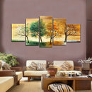 Quadro Moderno Dipinto a Mano Oli su Tela 150 Cm Zaghi Alberi N99-4