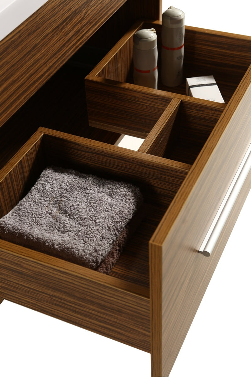 Mobile Bagno Sospeso 80 cm in MDF con Specchiera Vorich Lake Rovere-9