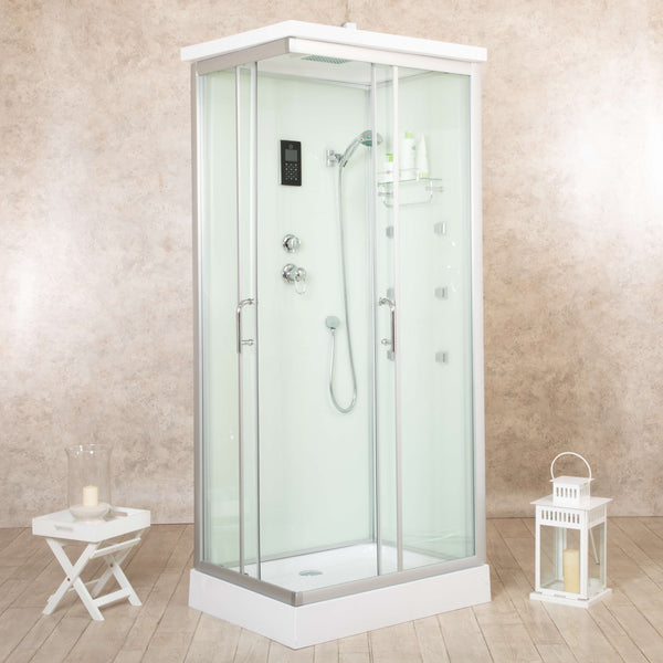 Cabine de douche multifonctionnelle d'hydromassage montage droit Vorich White Air différentes tailles prezzo