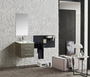 Mobile Bagno Sospeso 53 cm in MDF con Specchio Vorich Jasmin Grigio-3