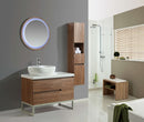 Mobile Bagno 100 cm Lavabo Specchio e 1 Pensile Vorich Paris Rovere-2