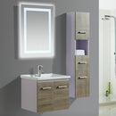 Mobile Bagno Sospeso 60 cm Lavabo Specchio e 1 Pensile Vorich Istanbul Grigio-4