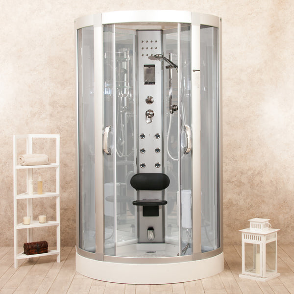 acquista Cabine de Douche Hydromassage Multifonctionnelle 80x80 cm Eden Bianca