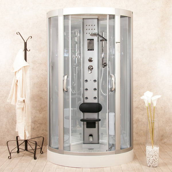 Cabine de Douche Multifonctions Hydromassage 95x95 cm Eden Blanc acquista