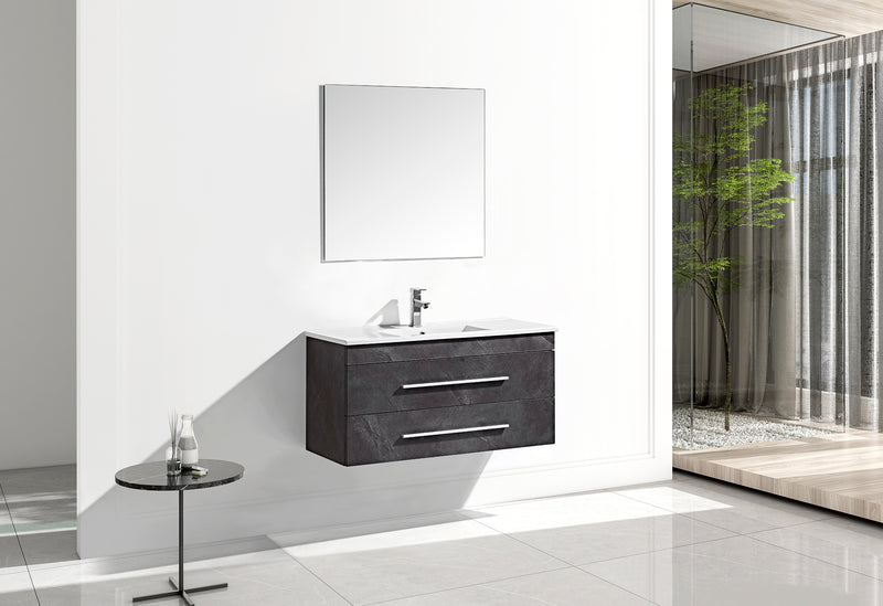 Mobile Bagno Sospeso 100 cm Urban Grigio Antracite-4